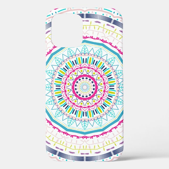 Lebendige farbenfrohe Mandala-Kunst Case-Mate iPhone Hülle (Rückseite)