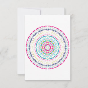 Lebendige farbenfrohe Mandala-Kunst Dankeskarte