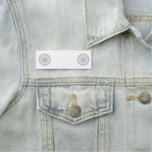 Lebendige farbenfrohe Mandala-Kunst Namensschild