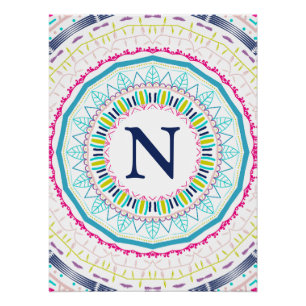 Lebendige farbenfrohe Mandala-Kunst Poster