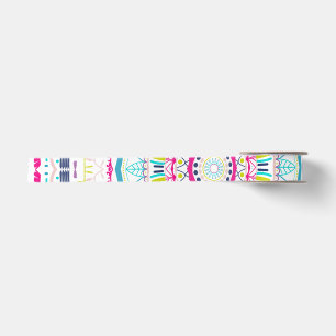 Lebendige farbenfrohe Mandala-Kunst Satinband