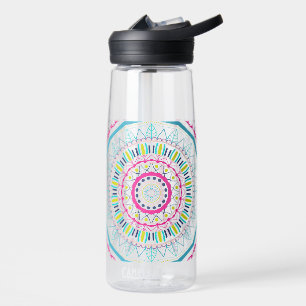 Lebendige farbenfrohe Mandala-Kunst Trinkflasche
