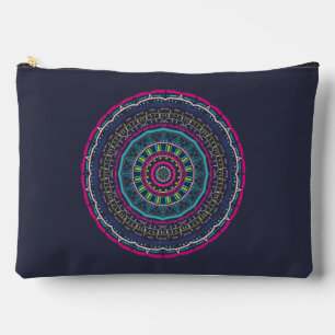 Lebendige farbenfrohe Mandala-Kunst Zubehörtasche