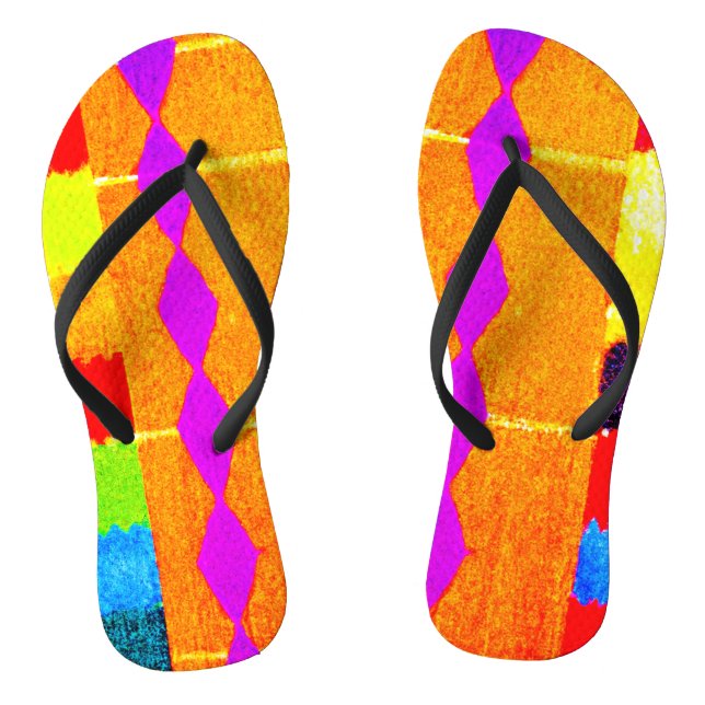 Lebendige Farbharmonie Flip Flops (Fußbett)