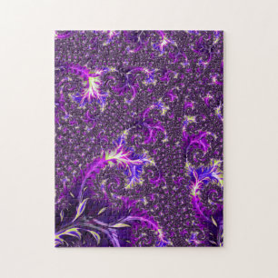 Lebendige Farbige Trippy Groovy Boho Spirale Frakt Puzzle