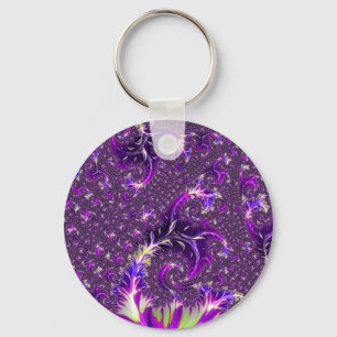 Lebendige Farbige Trippy Groovy Boho Spirale Frakt Schlüsselanhänger