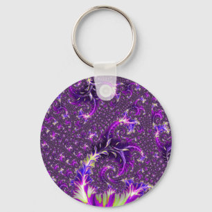 Lebendige Farbige Trippy Groovy Boho Spirale Frakt Schlüsselanhänger