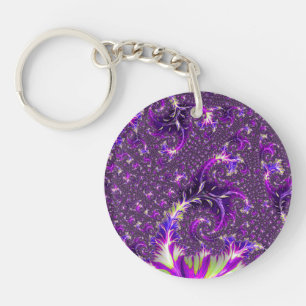 Lebendige Farbige Trippy Groovy Boho Spirale Frakt Schlüsselanhänger