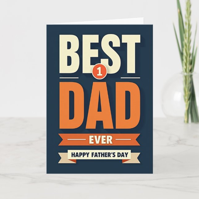 Lebendige Fathers Day Design Karte (Vorderseite)