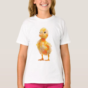 Lebendige Flauschige Baby-Entenküken Kinder T-Shirt
