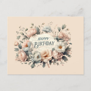 Lebendige Florale Geburtstagsglückwünsche Postkart Postkarte
