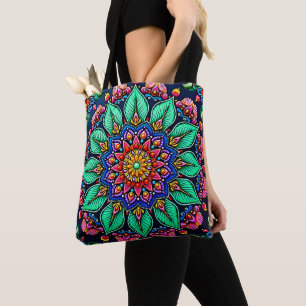 Lebendige florale Mandala-Kunst
