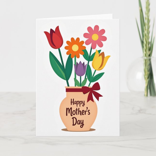 Lebendige Florale Mutter Karte (Vorderseite)