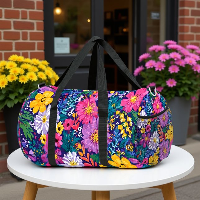 Lebendige Florale Sporttasche Duffle Bag (Von Creator hochgeladen)