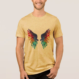 Lebendige Flügel-Illustration Spirituelle Fantasy Tri-Blend Shirt