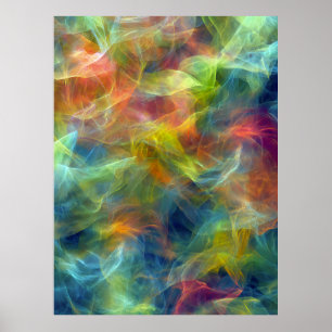 Lebendige Fraktal-Nebel-Swirbel-Energie Poster