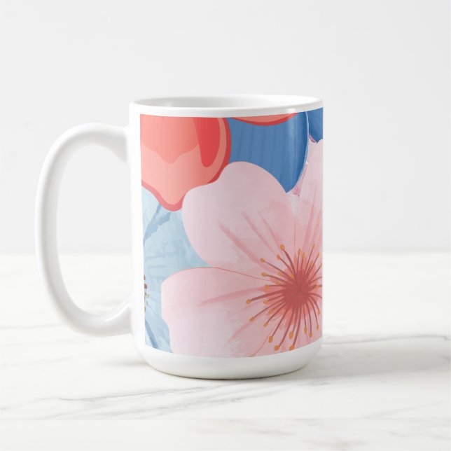 Lebendige Frühjahrs-Blumen-Suppe-Tasse Kaffeetasse (Links)