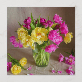 Lebendige Frühlings-Tulpen, Grußkarte Karte