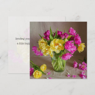 Lebendige Frühlings-Tulpen, Grußkarte Karte