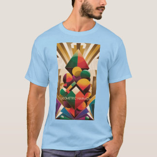 Lebendige futuristische Art Deco Illustration T-Shirt
