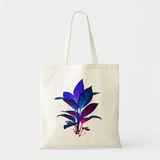 Lebendige Galaxie-Blatt-Tasche Tragetasche (Vorne)