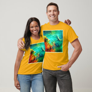 Lebendige Galaxie-Leinwandkunst T-Shirt