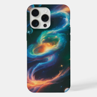 Lebendige Galaxie-Wirbel-Weltraumkunst – Kosmische iPhone 15 Pro Max Hülle