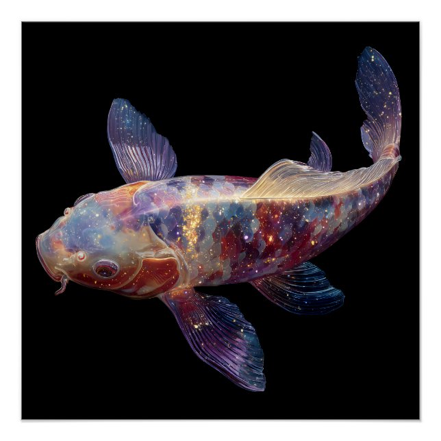 Lebendige Galaxy Koi Poster (Vorderseite)