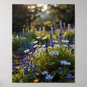 Lebendige Gartenkunst in Blüte Poster