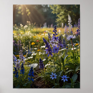 Lebendige Gartenkunst in Blüte Poster