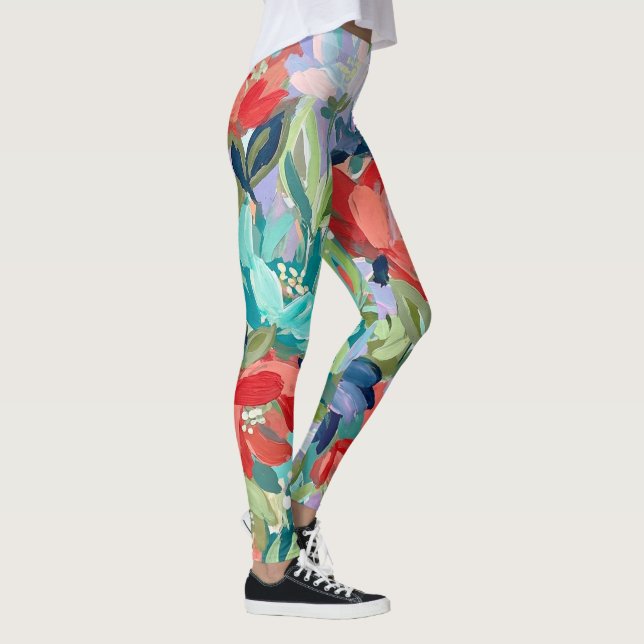 Lebendige Gartensymphonie Leggings (Rechts)