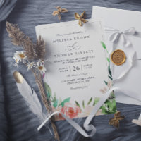 Lebendige Gartn Rustikale Farbige QR-Code-Hochzeit
