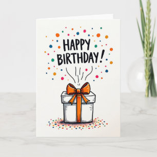 Lebendige Geburtstagskarte mit Geschenk Karte