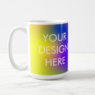 Lebendige Gelb- und Blautasse – Retro-Gradient Kaffeetasse