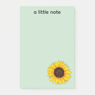 Lebendige gelbe Sonnenblumenblüte Post-it Klebezettel