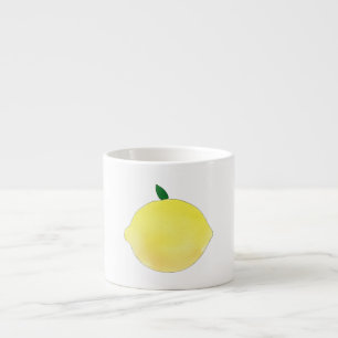 Lebendige gelbe Zitronenillustration Espressotasse