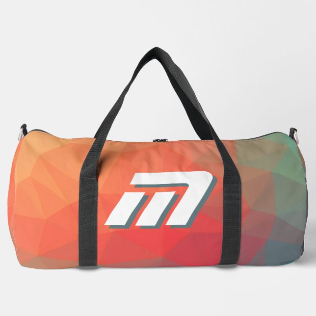 Lebendige geometrische abstrakte benutzerdefiniert duffle bag (Vorderseite)