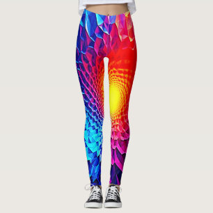 Lebendige geometrische Energie-Wirbel-Kunst Leggings
