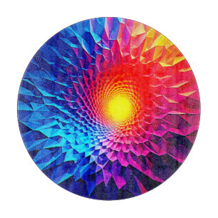 Lebendige geometrische Energie-Wirbel-Kunst Schneidebrett