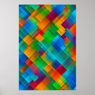 Lebendige geometrische Harmonie Poster