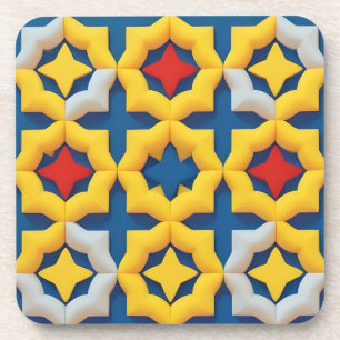 Lebendige geometrische Heimdekoration Kräftige Far Getränkeuntersetzer