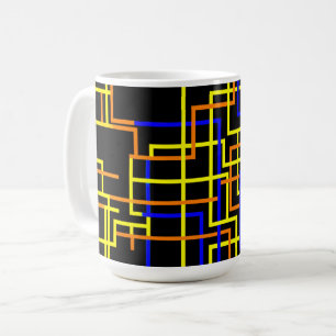 Lebendige geometrische Linien  Kaffeetasse