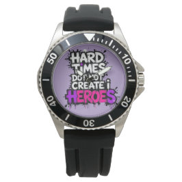 Lebendige Gradient-Typografische Create Heroes  Armbanduhr