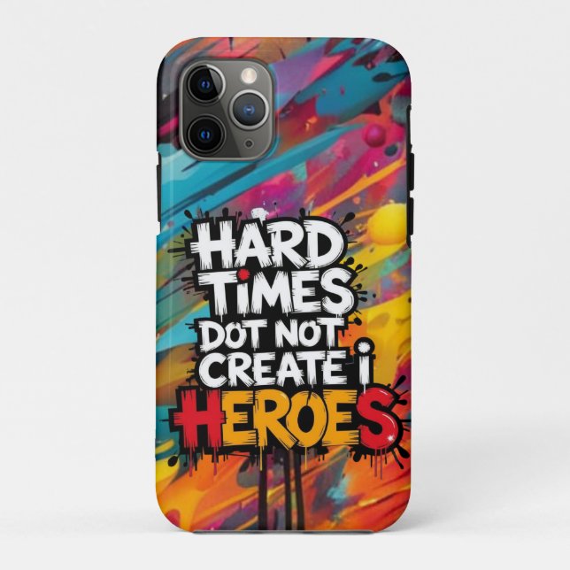 Lebendige Gradient-Typografische Create Heroes  Case-Mate iPhone Hülle (Rückseite)