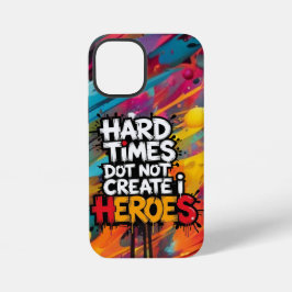 Lebendige Gradient-Typografische Create Heroes iPhone 12 Mini Hülle