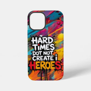 Lebendige Gradient-Typografische Create Heroes iPhone 12 Mini Hülle