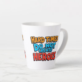 Lebendige Gradient-Typografische Create Heroes Milchtasse