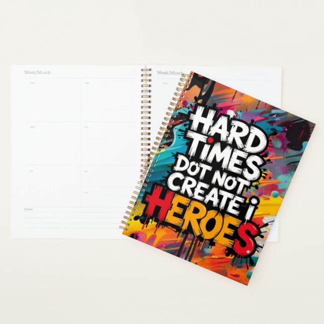 Lebendige Gradient-Typografische Create Heroes Planer (Anzeige)