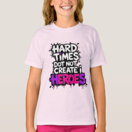 Lebendige Gradient-Typografische Create Heroes T-Shirt