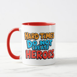 Lebendige Gradient-Typografische Create Heroes  Tasse